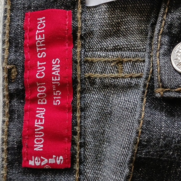 Rare Vintage Levi’s 515 Bootcut Jeans - Charcoal Black Faded Y2K 16 women's - Picture 10 of 15